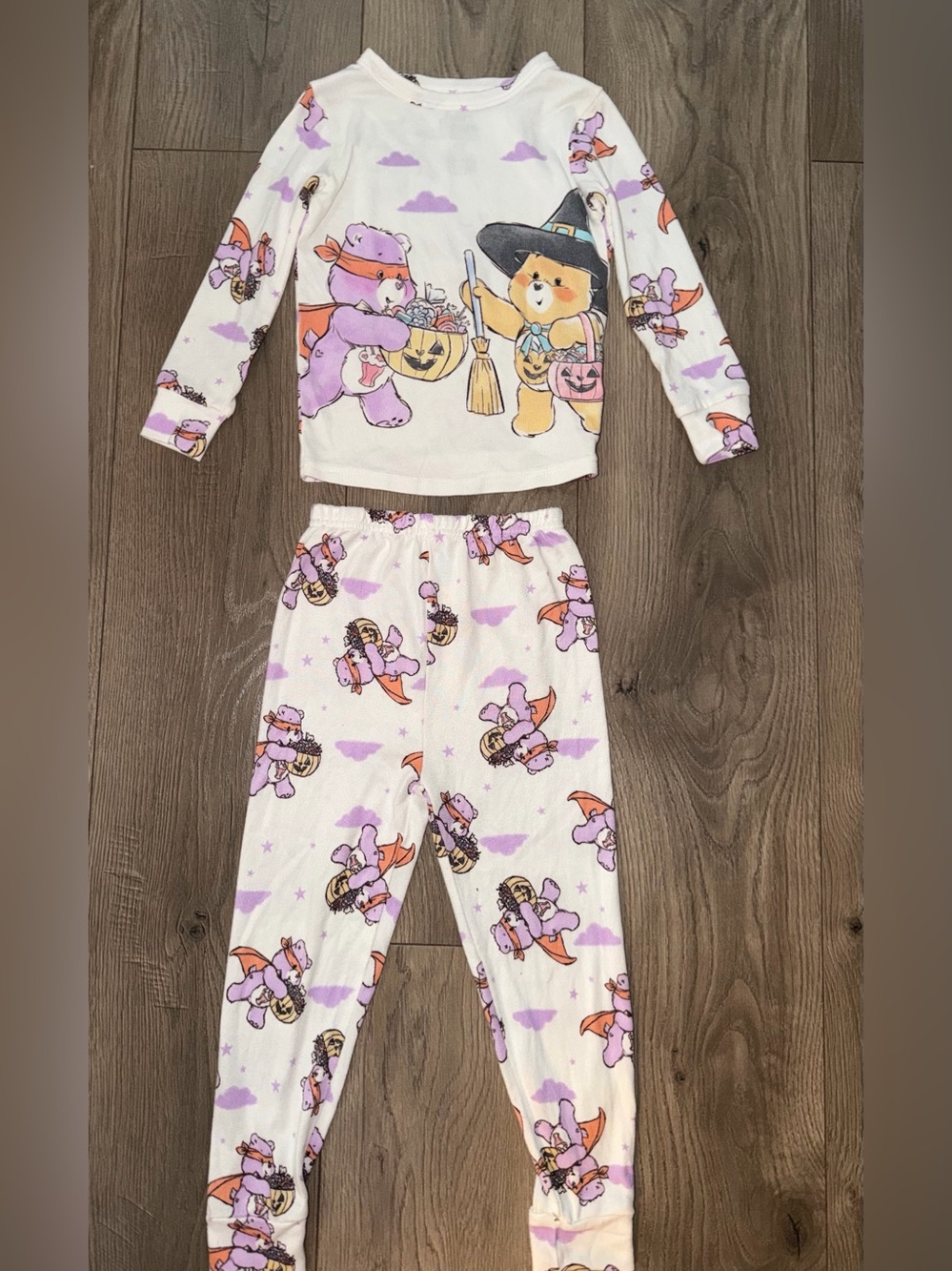 Care Bears White & Purple Halloween Pajama Set